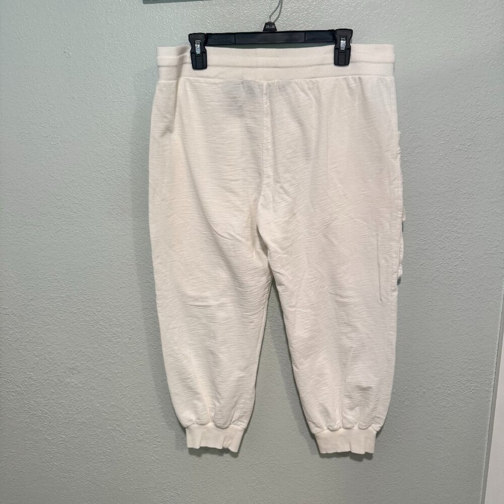Norma Kamali Capri Pant Size L 100% Cotton - Picture 2 of 4